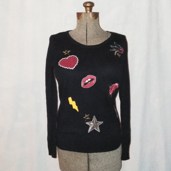 Torrid Black Sweater Patches NEW - Picture 2 of 7